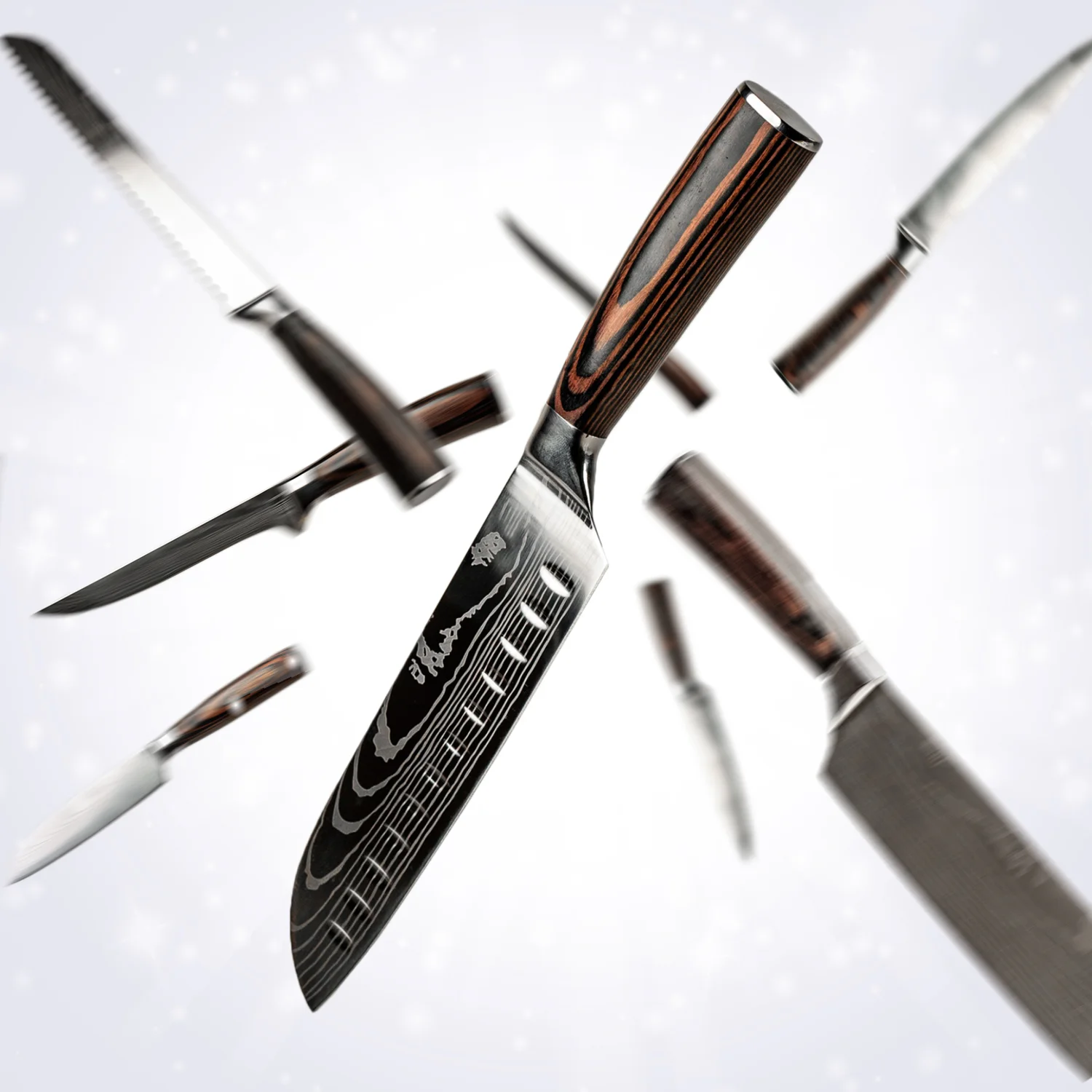 Samurai Series knives in motion